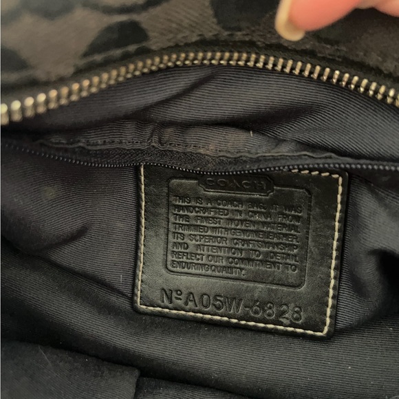 Vintage Coach Handbag 6828 Black Canvas Leather Trim and Tassels Satchel Bag - Picture 6 of 7